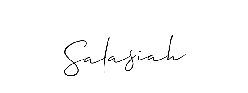 Salasiah stylish signature style. Best Handwritten Sign (Allison_Script) for my name. Handwritten Signature Collection Ideas for my name Salasiah. Salasiah signature style 2 images and pictures png