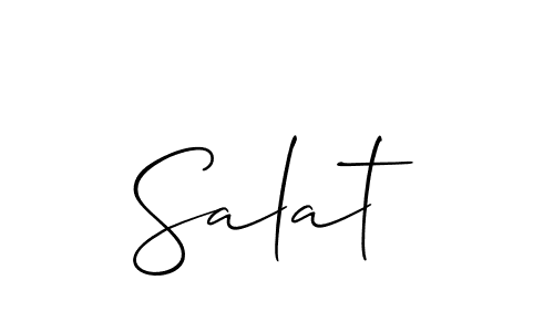 How to Draw Salat signature style? Allison_Script is a latest design signature styles for name Salat. Salat signature style 2 images and pictures png