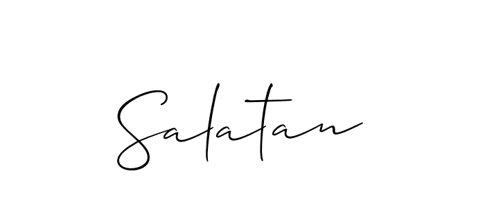 Make a beautiful signature design for name Salatan. With this signature (Allison_Script) style, you can create a handwritten signature for free. Salatan signature style 2 images and pictures png