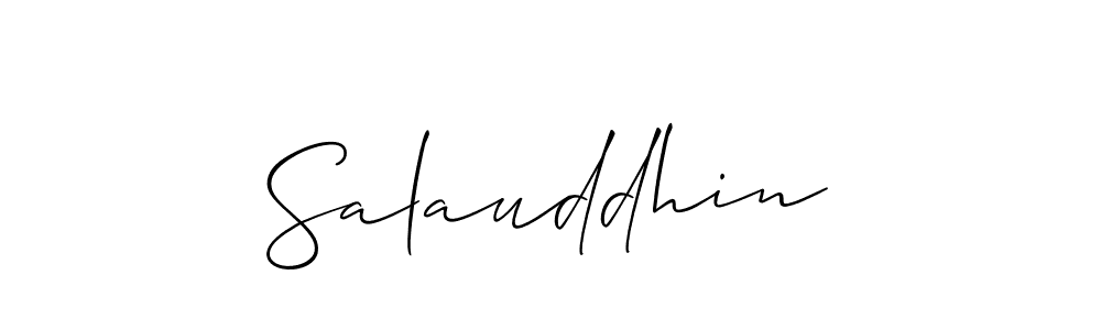 The best way (Allison_Script) to make a short signature is to pick only two or three words in your name. The name Salauddhin include a total of six letters. For converting this name. Salauddhin signature style 2 images and pictures png