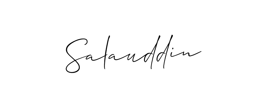 Make a beautiful signature design for name Salauddin. With this signature (Allison_Script) style, you can create a handwritten signature for free. Salauddin signature style 2 images and pictures png