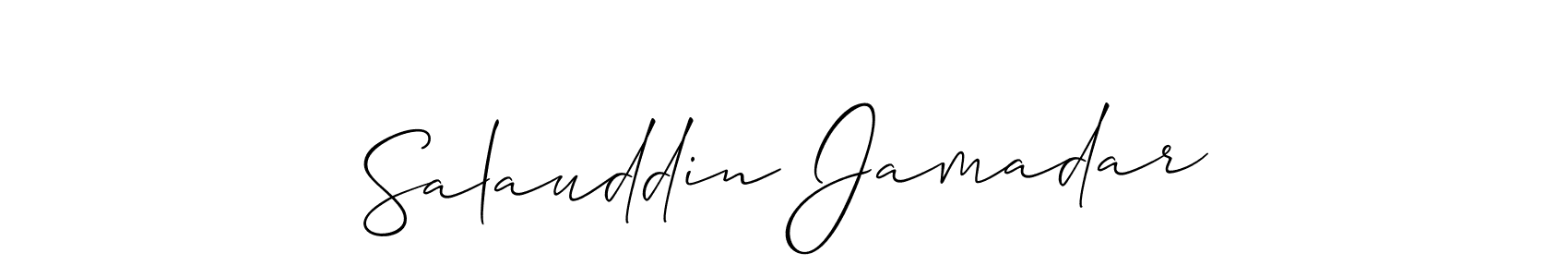 How to Draw Salauddin Jamadar signature style? Allison_Script is a latest design signature styles for name Salauddin Jamadar. Salauddin Jamadar signature style 2 images and pictures png