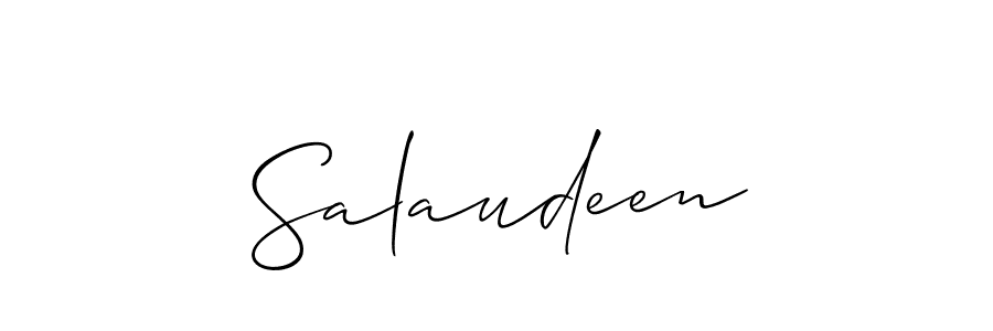 Make a beautiful signature design for name Salaudeen. With this signature (Allison_Script) style, you can create a handwritten signature for free. Salaudeen signature style 2 images and pictures png