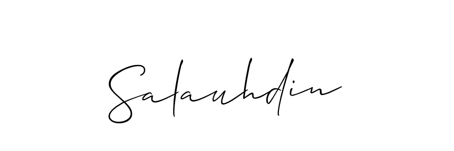 Make a beautiful signature design for name Salauhdin. With this signature (Allison_Script) style, you can create a handwritten signature for free. Salauhdin signature style 2 images and pictures png