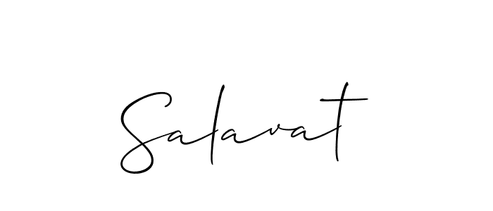 How to make Salavat signature? Allison_Script is a professional autograph style. Create handwritten signature for Salavat name. Salavat signature style 2 images and pictures png