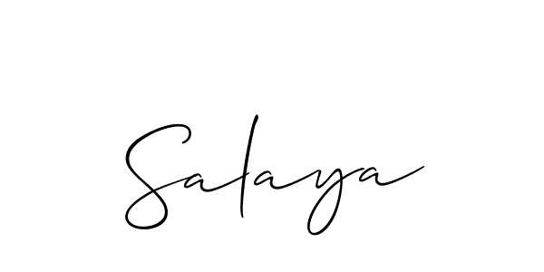 Best and Professional Signature Style for Salaya. Allison_Script Best Signature Style Collection. Salaya signature style 2 images and pictures png