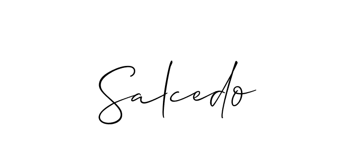 Also You can easily find your signature by using the search form. We will create Salcedo name handwritten signature images for you free of cost using Allison_Script sign style. Salcedo signature style 2 images and pictures png