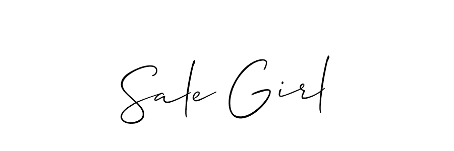 The best way (Allison_Script) to make a short signature is to pick only two or three words in your name. The name Sale Girl include a total of six letters. For converting this name. Sale Girl signature style 2 images and pictures png