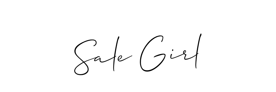 The best way (Allison_Script) to make a short signature is to pick only two or three words in your name. The name Sale Girl include a total of six letters. For converting this name. Sale Girl signature style 2 images and pictures png