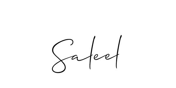 How to make Saleel name signature. Use Allison_Script style for creating short signs online. This is the latest handwritten sign. Saleel signature style 2 images and pictures png