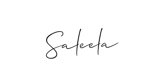 Make a beautiful signature design for name Saleela. With this signature (Allison_Script) style, you can create a handwritten signature for free. Saleela signature style 2 images and pictures png