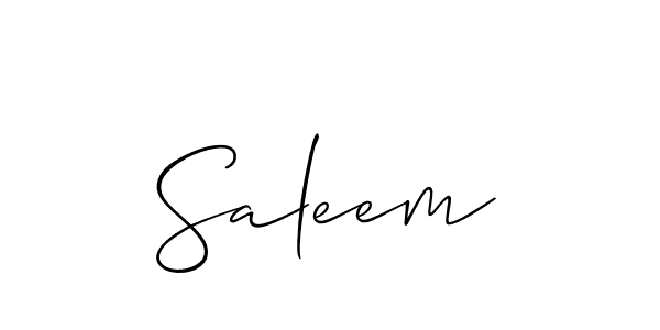 You should practise on your own different ways (Allison_Script) to write your name (Saleem) in signature. don't let someone else do it for you. Saleem signature style 2 images and pictures png