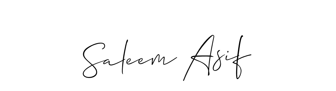 Also we have Saleem Asif name is the best signature style. Create professional handwritten signature collection using Allison_Script autograph style. Saleem Asif signature style 2 images and pictures png