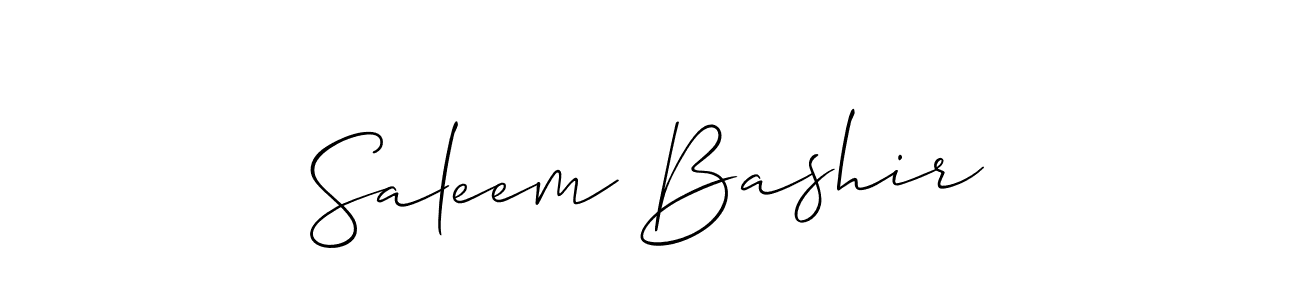 Saleem Bashir stylish signature style. Best Handwritten Sign (Allison_Script) for my name. Handwritten Signature Collection Ideas for my name Saleem Bashir. Saleem Bashir signature style 2 images and pictures png