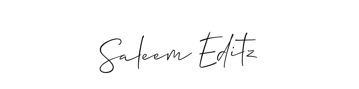 Also You can easily find your signature by using the search form. We will create Saleem Editz name handwritten signature images for you free of cost using Allison_Script sign style. Saleem Editz signature style 2 images and pictures png