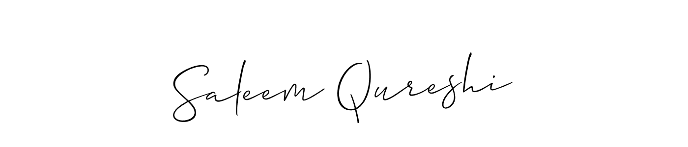 Create a beautiful signature design for name Saleem Qureshi. With this signature (Allison_Script) fonts, you can make a handwritten signature for free. Saleem Qureshi signature style 2 images and pictures png