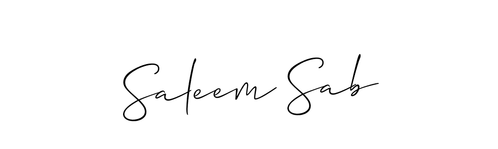 How to Draw Saleem Sab signature style? Allison_Script is a latest design signature styles for name Saleem Sab. Saleem Sab signature style 2 images and pictures png