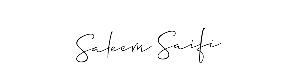 It looks lik you need a new signature style for name Saleem Saifi. Design unique handwritten (Allison_Script) signature with our free signature maker in just a few clicks. Saleem Saifi signature style 2 images and pictures png