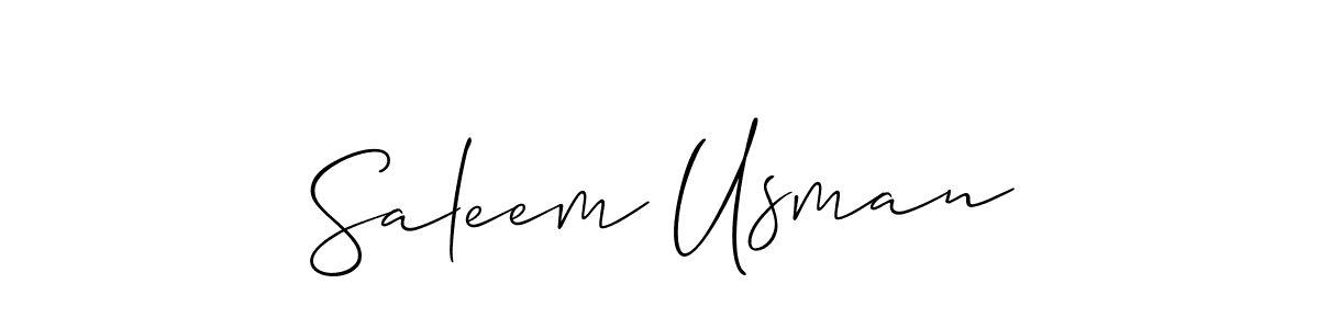 Once you've used our free online signature maker to create your best signature Allison_Script style, it's time to enjoy all of the benefits that Saleem Usman name signing documents. Saleem Usman signature style 2 images and pictures png