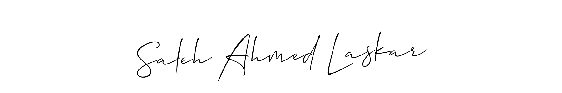 Saleh Ahmed Laskar stylish signature style. Best Handwritten Sign (Allison_Script) for my name. Handwritten Signature Collection Ideas for my name Saleh Ahmed Laskar. Saleh Ahmed Laskar signature style 2 images and pictures png