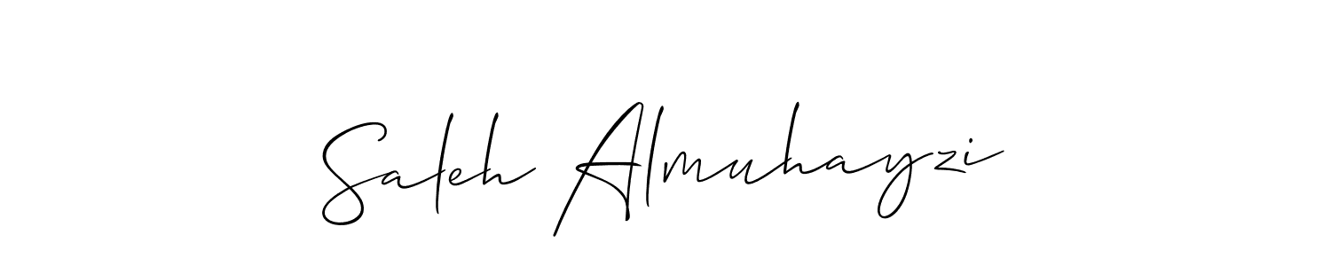 How to make Saleh Almuhayzi name signature. Use Allison_Script style for creating short signs online. This is the latest handwritten sign. Saleh Almuhayzi signature style 2 images and pictures png