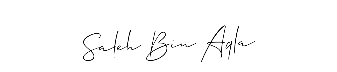 This is the best signature style for the Saleh Bin Aqla name. Also you like these signature font (Allison_Script). Mix name signature. Saleh Bin Aqla signature style 2 images and pictures png
