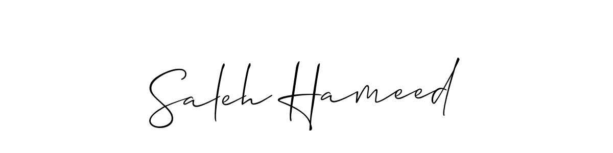 if you are searching for the best signature style for your name Saleh Hameed. so please give up your signature search. here we have designed multiple signature styles  using Allison_Script. Saleh Hameed signature style 2 images and pictures png