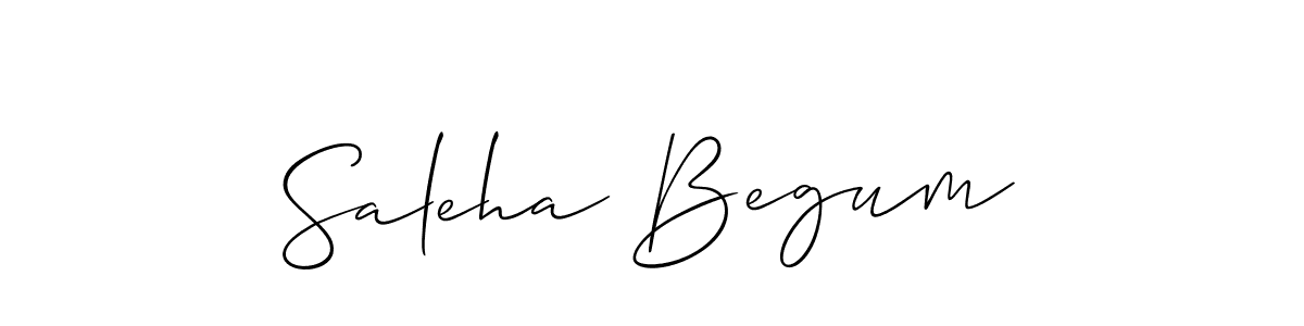 How to make Saleha Begum signature? Allison_Script is a professional autograph style. Create handwritten signature for Saleha Begum name. Saleha Begum signature style 2 images and pictures png