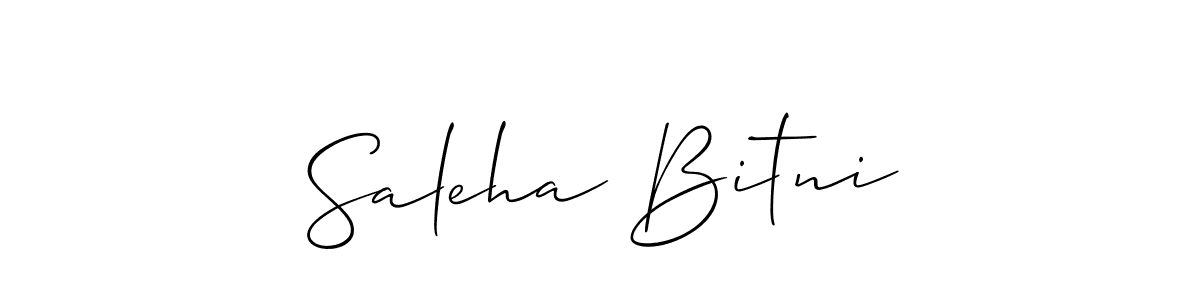 It looks lik you need a new signature style for name Saleha Bitni. Design unique handwritten (Allison_Script) signature with our free signature maker in just a few clicks. Saleha Bitni signature style 2 images and pictures png