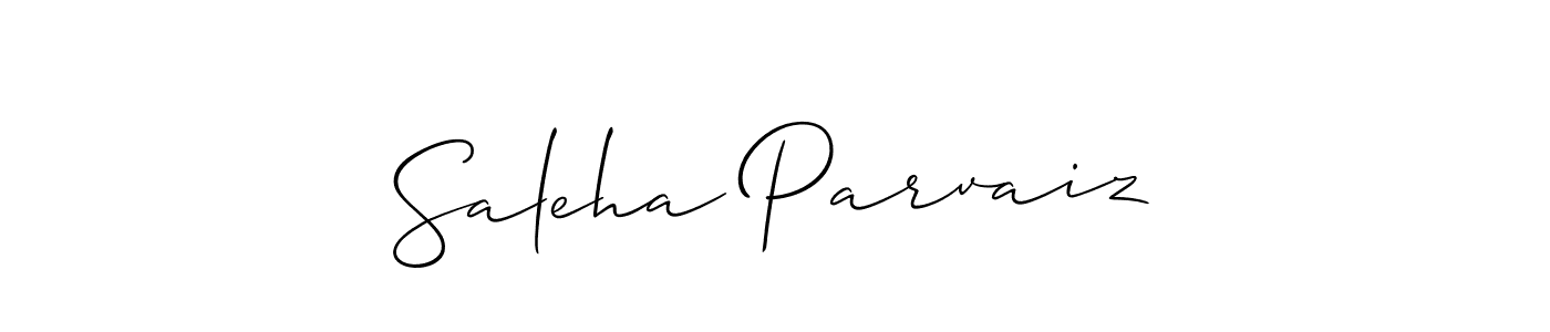 Make a short Saleha Parvaiz signature style. Manage your documents anywhere anytime using Allison_Script. Create and add eSignatures, submit forms, share and send files easily. Saleha Parvaiz signature style 2 images and pictures png