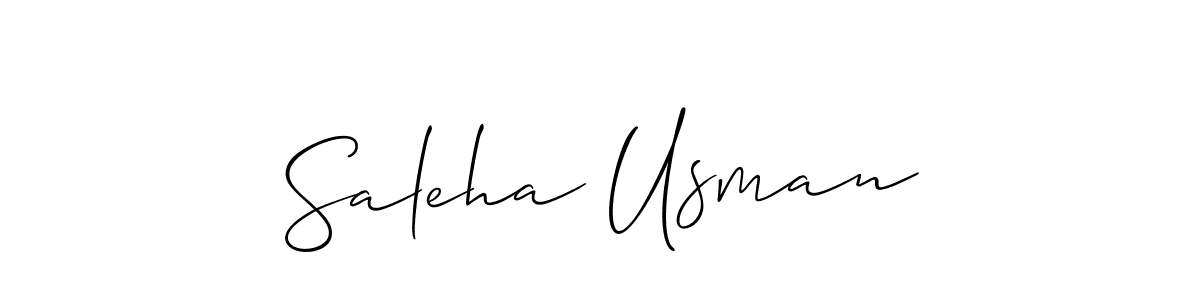 Also You can easily find your signature by using the search form. We will create Saleha Usman name handwritten signature images for you free of cost using Allison_Script sign style. Saleha Usman signature style 2 images and pictures png