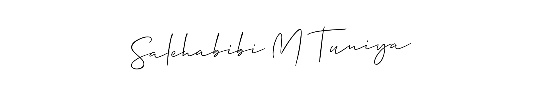 See photos of Salehabibi M Tuniya official signature by Spectra . Check more albums & portfolios. Read reviews & check more about Allison_Script font. Salehabibi M Tuniya signature style 2 images and pictures png