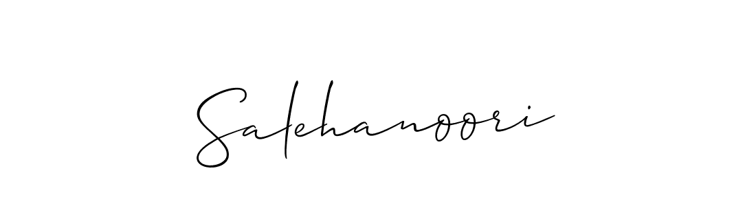 Also we have Salehanoori name is the best signature style. Create professional handwritten signature collection using Allison_Script autograph style. Salehanoori signature style 2 images and pictures png