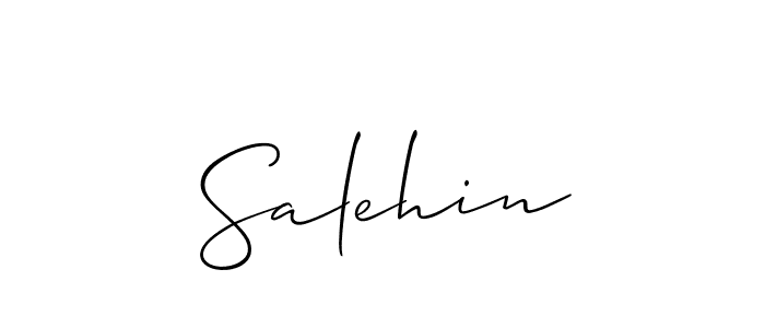 You should practise on your own different ways (Allison_Script) to write your name (Salehin) in signature. don't let someone else do it for you. Salehin signature style 2 images and pictures png