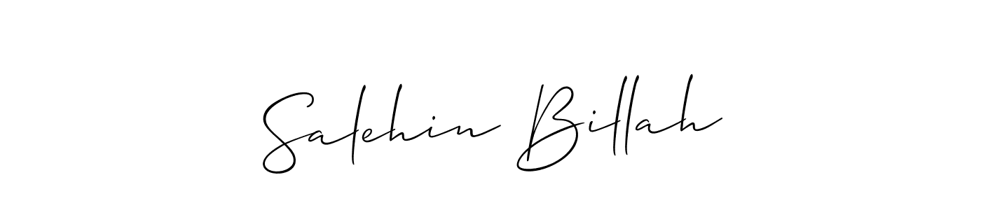 Also we have Salehin Billah name is the best signature style. Create professional handwritten signature collection using Allison_Script autograph style. Salehin Billah signature style 2 images and pictures png