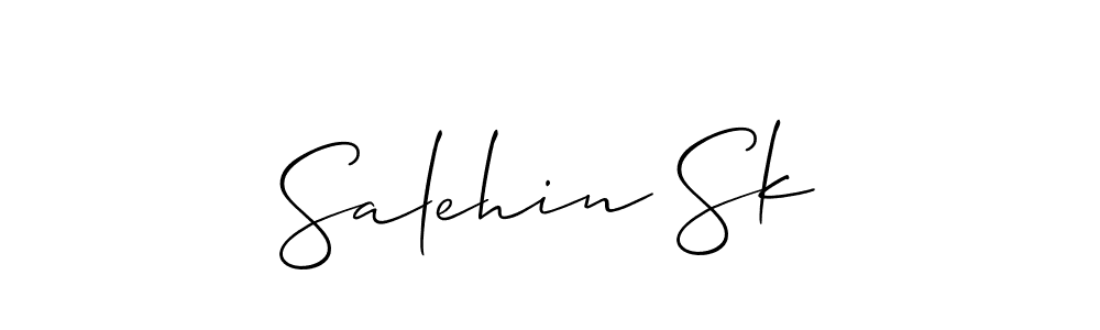 Salehin Sk stylish signature style. Best Handwritten Sign (Allison_Script) for my name. Handwritten Signature Collection Ideas for my name Salehin Sk. Salehin Sk signature style 2 images and pictures png