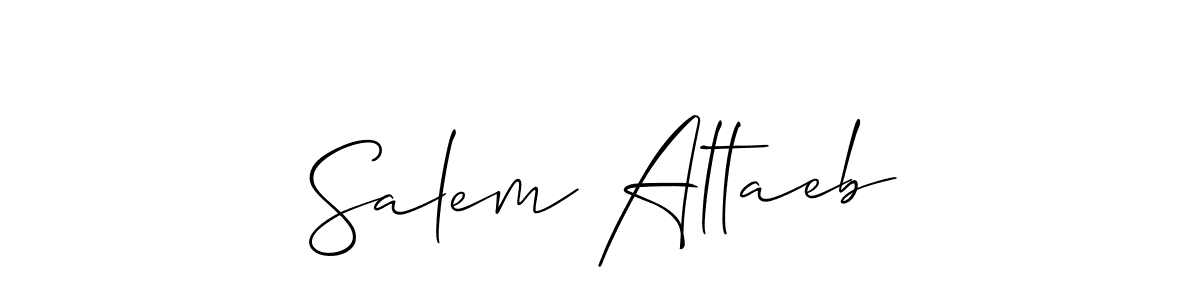 Make a short Salem Altaeb signature style. Manage your documents anywhere anytime using Allison_Script. Create and add eSignatures, submit forms, share and send files easily. Salem Altaeb signature style 2 images and pictures png
