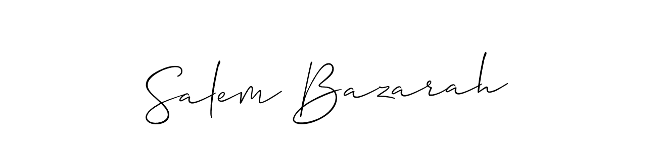 Also You can easily find your signature by using the search form. We will create Salem Bazarah name handwritten signature images for you free of cost using Allison_Script sign style. Salem Bazarah signature style 2 images and pictures png