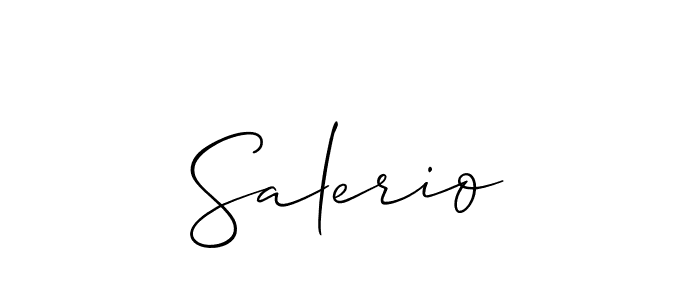 Also You can easily find your signature by using the search form. We will create Salerio name handwritten signature images for you free of cost using Allison_Script sign style. Salerio signature style 2 images and pictures png