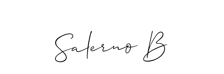 Also we have Salerno B name is the best signature style. Create professional handwritten signature collection using Allison_Script autograph style. Salerno B signature style 2 images and pictures png