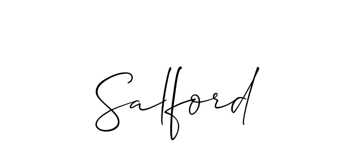 You should practise on your own different ways (Allison_Script) to write your name (Salford) in signature. don't let someone else do it for you. Salford signature style 2 images and pictures png