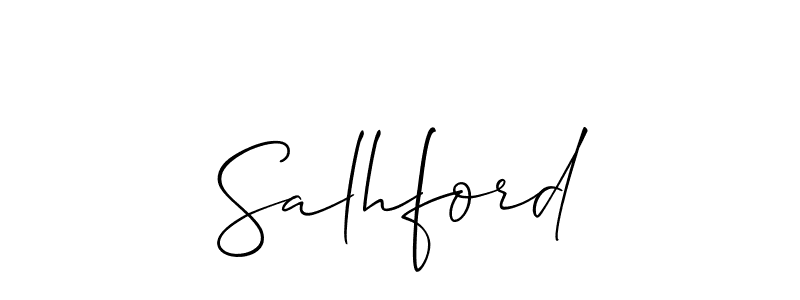 You should practise on your own different ways (Allison_Script) to write your name (Salhford) in signature. don't let someone else do it for you. Salhford signature style 2 images and pictures png