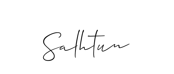 Make a beautiful signature design for name Salhtun. With this signature (Allison_Script) style, you can create a handwritten signature for free. Salhtun signature style 2 images and pictures png
