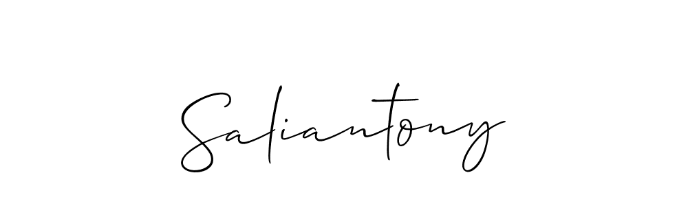 Saliantony stylish signature style. Best Handwritten Sign (Allison_Script) for my name. Handwritten Signature Collection Ideas for my name Saliantony. Saliantony signature style 2 images and pictures png