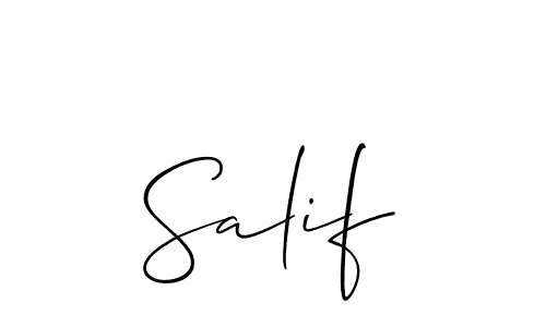 Make a beautiful signature design for name Salif. Use this online signature maker to create a handwritten signature for free. Salif signature style 2 images and pictures png