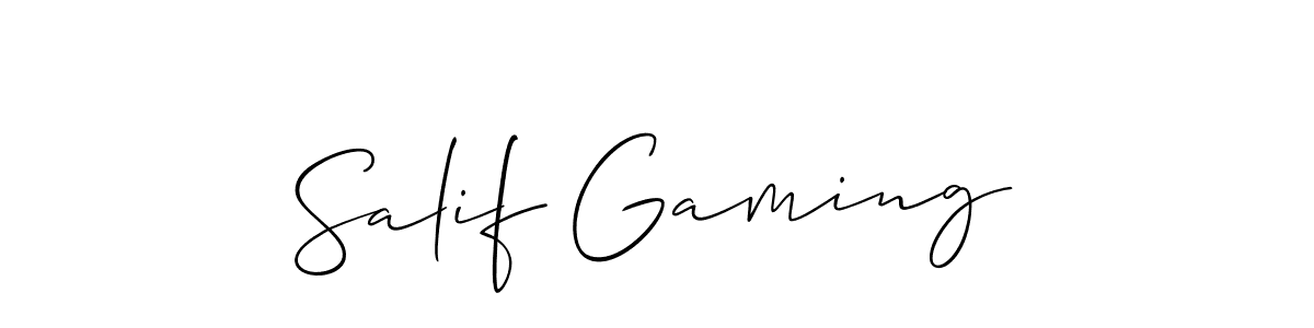 Make a beautiful signature design for name Salif Gaming. Use this online signature maker to create a handwritten signature for free. Salif Gaming signature style 2 images and pictures png