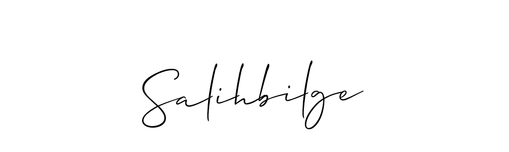 Design your own signature with our free online signature maker. With this signature software, you can create a handwritten (Allison_Script) signature for name Salihbilge. Salihbilge signature style 2 images and pictures png
