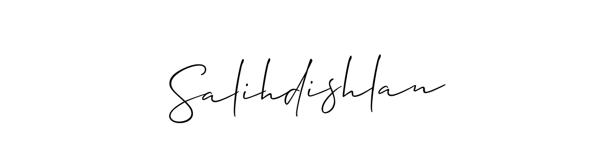 Once you've used our free online signature maker to create your best signature Allison_Script style, it's time to enjoy all of the benefits that Salihdishlan name signing documents. Salihdishlan signature style 2 images and pictures png