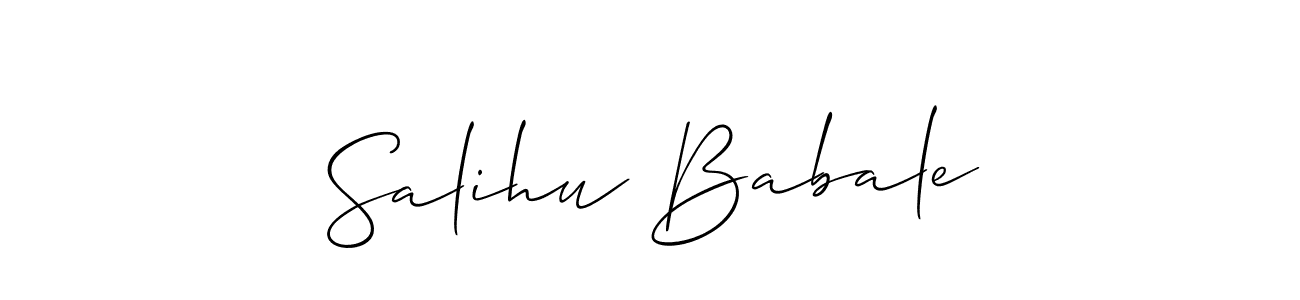 Create a beautiful signature design for name Salihu Babale. With this signature (Allison_Script) fonts, you can make a handwritten signature for free. Salihu Babale signature style 2 images and pictures png