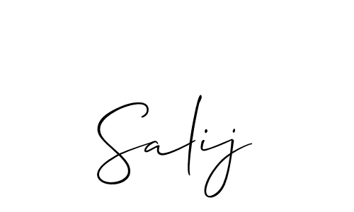 Make a short Salij signature style. Manage your documents anywhere anytime using Allison_Script. Create and add eSignatures, submit forms, share and send files easily. Salij signature style 2 images and pictures png